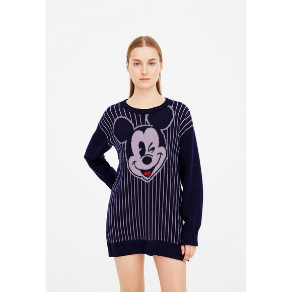 Disney Sweaters - Mickey Mouse Winking Striped Sweater Divided x Disney New Size S Alpaca Blend